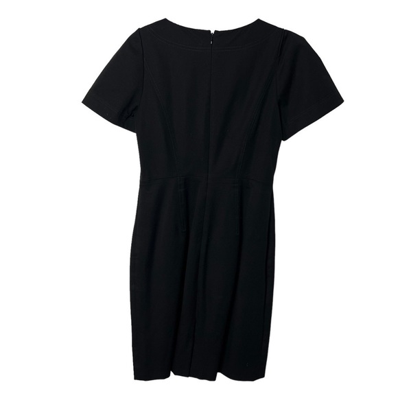 🌺J. CREW Little Black Dress in Heavy Cotton Cap Sleeve Sheath Dress Size 6🌺 - Picture 2 of 4